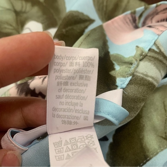 Victoria’s Secret Here Comes The Bride Satin Floral Blue Flounce Kimono Robe XS - Picture 10 of 10